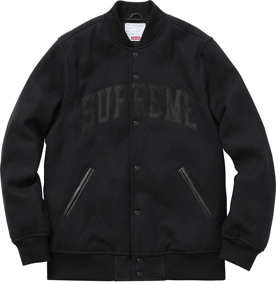 Harlequin Wool Varsity Jacket view 5